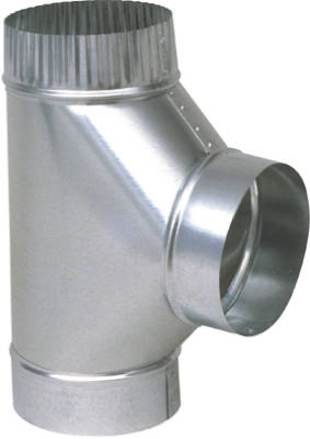 Conduit Galvanisé pour HVAC, Débit Complet, Calibre 26, 4 x 4 x 4-In. GV0883-A