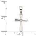 thumbnail image 2 of 925 Sterling Silver Cubic Zirconia Cross Shaped Pendant, 2 of 2