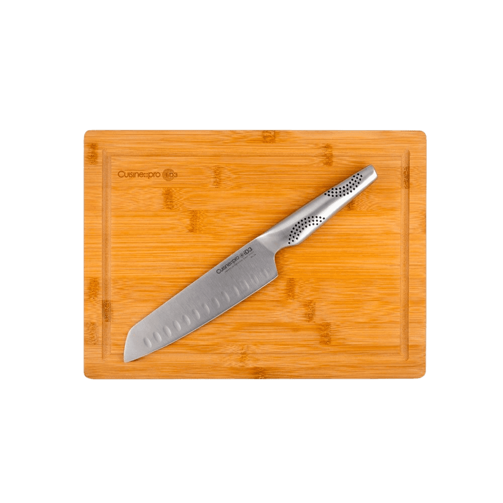 Cuisine::pro® iD3® Santoku Knife 18cm 7" & Board Set 25.5cm 10" x 35cm 13.7"