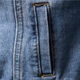 thumbnail image 4 of Men Denim Jacket Solid Color Lapel Button-Down Coat Casual Slim Fit Jacket, 4 of 5