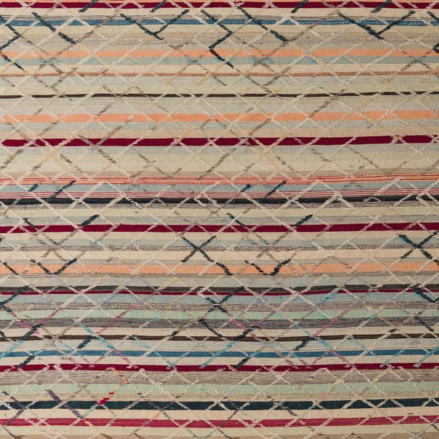 Ahgly Company Tapis d'Intérieur Lavable en Machine Carré Abstrait Beige Marron, 8 Pieds Carré