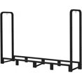 thumbnail image 2 of Firewood Rack Outdoor ft Heavy Duty Logs Holder for Indoor Fireplace Metal Wood Pile Storage Stacker Organizer Matte, 2 of 7
