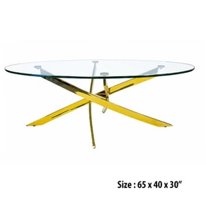 Canadian Genesis Oval Table à manger en or 65