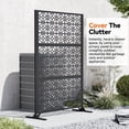 thumbnail image 4 of Modern Shade Écran d'Intimité en Métal 4 X 6 Pi, Design Modulaire Artistique, Clôture de Patio Extérieure Autoportante Résistante aux Intempéries et Séparateur de Jardin (Écho à Treillis), 4 of 7