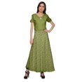 thumbnail image 2 of Moomaya Jupe Longue Imprimée en Rayonne pour Femmes Grande Taille, Jupe Maxi à Taille Nouée, 2 of 6