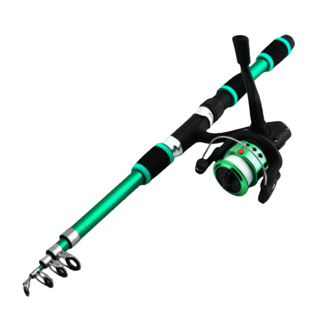 Telescopic Fishing Rod and Reel Combo 6ft Fiberglass Portable Travel Kit for All Anglers