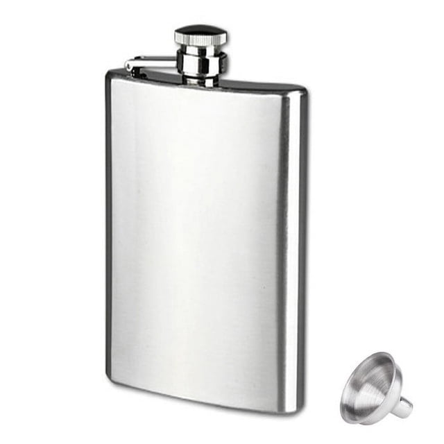 Dvkptbk The Flask Flasque de Poche en Acier Inoxydable 10 Oz pour Hanches, Whisky, Liqueur, Bouchon à Vis, Maison et Jardin