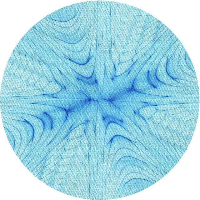 Ahgly Company Tapis Rond Lavable en Machine Intérieur Transitionnel Bleu, 7 Pieds Rond