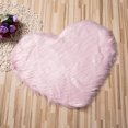 thumbnail image 4 of Heart Shaped Shaggy Faux Fur Fluffy Rug Hairy Carpet Floor Mat Home Bedroom, 4 of 6
