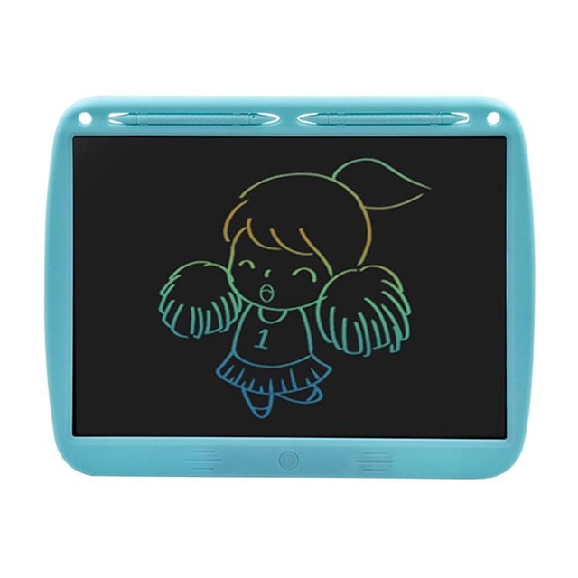 LCD Writing Tablet Doodle Board 15-Inch Colorful Drawing Tablet Writing Pad for Kids with 2 Stylus, Blue