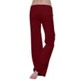thumbnail image 3 of AherBiu Pantalon de Yoga Grande Taille pour Femmes Jambe Droite Taille Basse Extensible Confortable Pantalon de Détente, 3 of 7