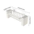 thumbnail image 3 of White Auto-Draining Sink Caddy For Organizing Kitchen Sponges Brushes And Utensils To Maintain A Clean Sink Area, 3 of 6