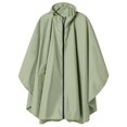 thumbnail image 3 of Clearance! Baberdicy Unisex Solid Color Hooded Zippered Poncho Shawl Green, 3 of 7