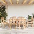 thumbnail image 1 of vidaXL 7 Piece Garden Dining Set Solid Wood Teak, 1 of 5