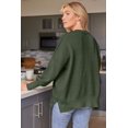 thumbnail image 2 of ORUYROP Women's Crewneck Batwing Long Sleeve Sweater 2023 Fall Oversized Ribbed Knit Side Slit Pullover Top, 2 of 7