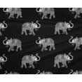 thumbnail image 4 of oneOone Polyester Lycra Fabric Elephant Block Print Fabric By The Yard 56 Inch Wide, 4 of 4