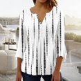 thumbnail image 1 of T-Shirt à Manches Courtes Imprimé Floral Top Dames Bleu L, 1 of 5