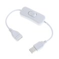 thumbnail image 4 of HLONK ESTONE Câble USB Neuf 28 cm USB 2.0 Mâle vers Femelle Rallonge Câble Blanc avec Interrupteur Marche Arrêt Câble, 4 of 10