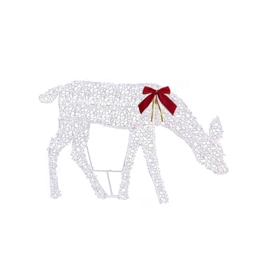 WRKEKC Liquidation Noël Nouvelle Décoration Extérieure Cerf Lumineux Ensemble Trois Pièces Décoration de Jardinage Ornements Décoration de Noël Extérieure