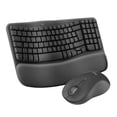 thumbnail image 1 of Logitech Wave Keys MK670 Combo, Wireless Ergonomic Keyboard with Signature M550 L Wireless Mouse - Graphite (French), 1 of 10