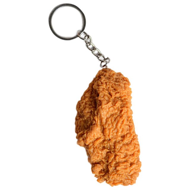 Riforla Chicken Leg Chicken Wing Model Pendant Interesting Chicken Rice Krispies French Fries Food Play Key Chain Hanging Decoration Chicken Leg Keychains B