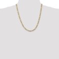thumbnail image 2 of 14k Yellow Gold 22 Inch 5.25mm Figaro Chain Necklace Pendant Charm Flat, 2 of 9