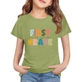 thumbnail image 1 of LIJCC Garçons Filles Premier Jour de Première Année Rentrée des Classes T-Shirt en Coton T-Shirt à Manches Courtes Haut T-Shirt à Imprimé Lettres Haut de Rentrée, 1 of 5