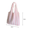 thumbnail image 4 of Shopping Bag Cloud Bubble High Capacity Soft Cloth Portable Handle Space-Saving Storage Solid Color Women Shoulder Tote Bag Daily Accessory, 4 of 11
