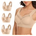 thumbnail image 2 of Timegard Womens 3pc Wireless Bra Mesh Back Smoothing Full Coverage High Support Comfort Thin Bralette, 2 of 6