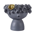 thumbnail image 2 of Vaidha Cute Flower Wreath Girl Vases Doll Head Container Planter Resin, 2 of 4