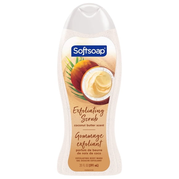 Softsoap Exfoliating Body Wash, Coconut Butter Scrub, 591 mL