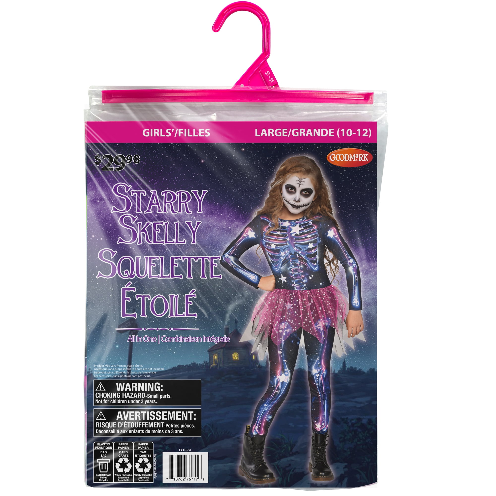 Girls Starry Skelly Small, Costumes by Way to Celebrate