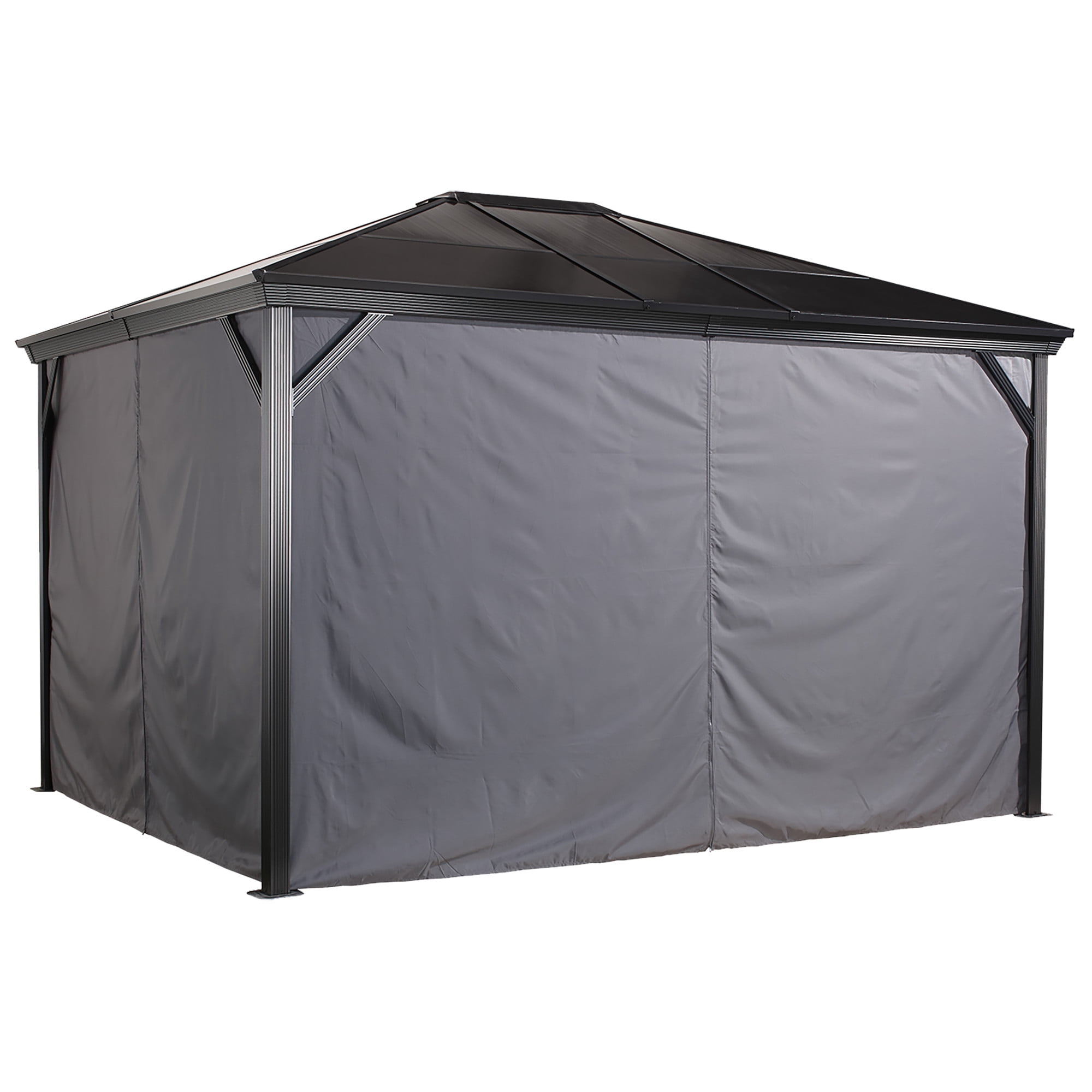 Sojag Verona 10 x 6 ft Grey Curtains for Gazebo, Polyester