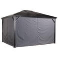 thumbnail image 1 of Sojag Verona 10 x 10 x 6 ft Grey Curtains for Gazebo, Polyester, 1 of 4