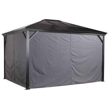 Sojag Verona 10 x 10 x 6 ft Grey Curtains for Gazebo, Polyester