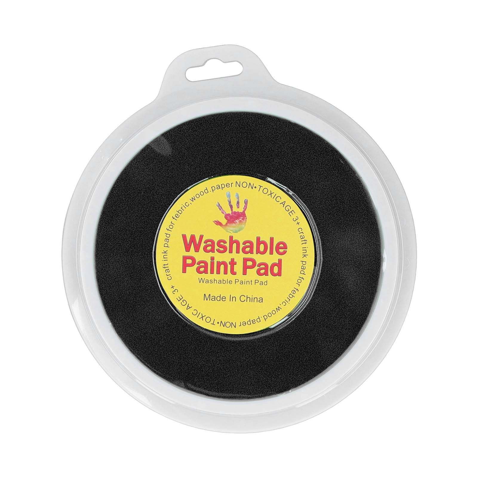 Round Ink Pad, Stimulate Imagination Water Based Paint Washable Ink Pad For Fabric Green,Red,Orange,Black,Purple,Sky Blue