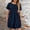 01 Marine, variante sur Weiqiqre Robes d'Été pour Femmes Décontractées Amples Mignonnes à Volants Manches Courtes Fluides Mini-Robe Robe d'Été