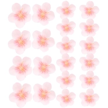 50Pcs Multi Color Artificial Cherry Blossom Heads For Valentine's Day And Photography Props