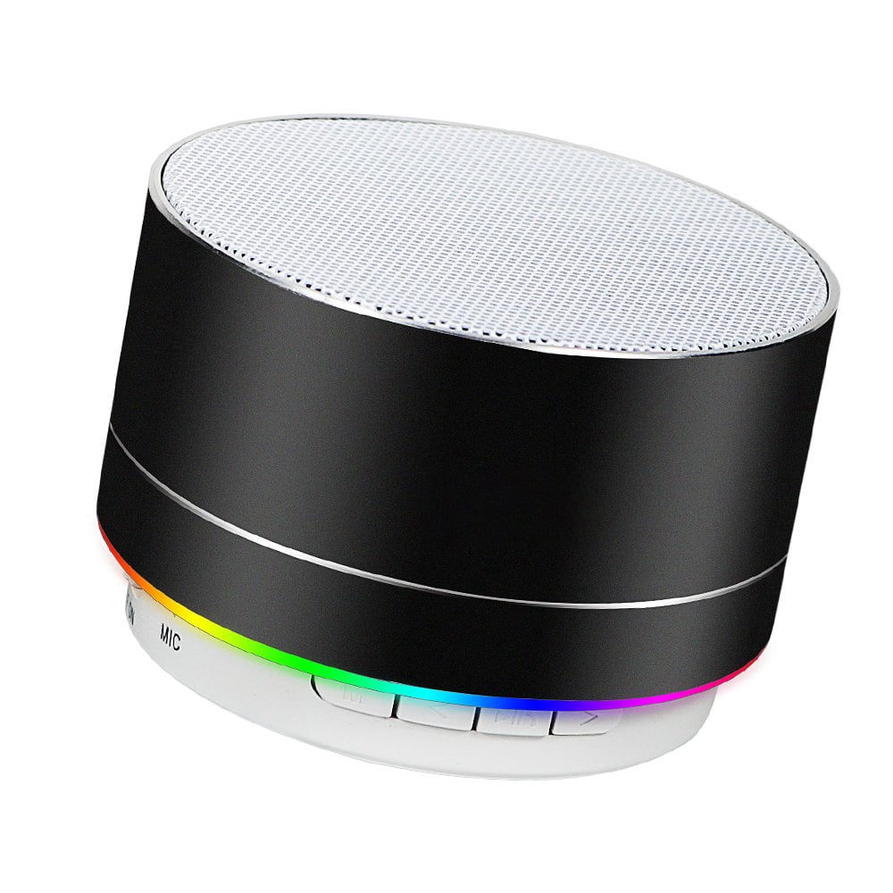 Wireless Bluetooth Speaker , Speakers Bluetooth Wireless with HD Sound and Rich Bass, LED Flashing Light, Built-in Mic, Portable Speaker Compatible with Alexa