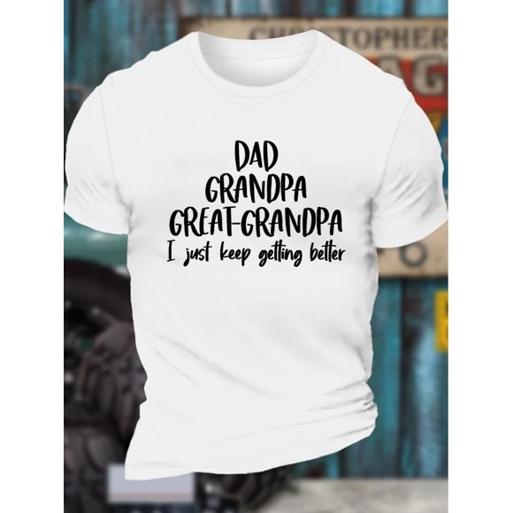 T-shirt Drôle pour Hommes Générations Familiales Papa Grand-Papa Super