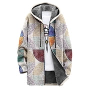 WRKEKC Men's Heavyweight Winter Coat Hooded Long Sleeve Insulated Parka with Multiple Pockets for Extreme Cold Weather Urban Warmth Gray L