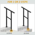 thumbnail image 4 of 2 Pcs Rampes Ajustables à 2-3 Marches pour Marches Extérieures Escaliers Trousse de Rampes pour Usage Intérieur et Extérieur Rampes Noires pour Porche et Marches Support 500 Lb Installation Facile pour Aînés, 4 of 7