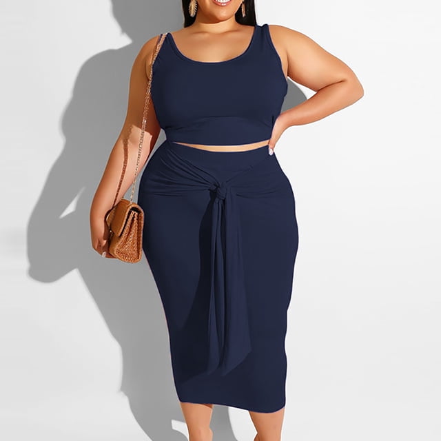 CEHVOM Tailleur pour Femme Été Uni Moulant Fesses Mode Décontracté Grande Taille