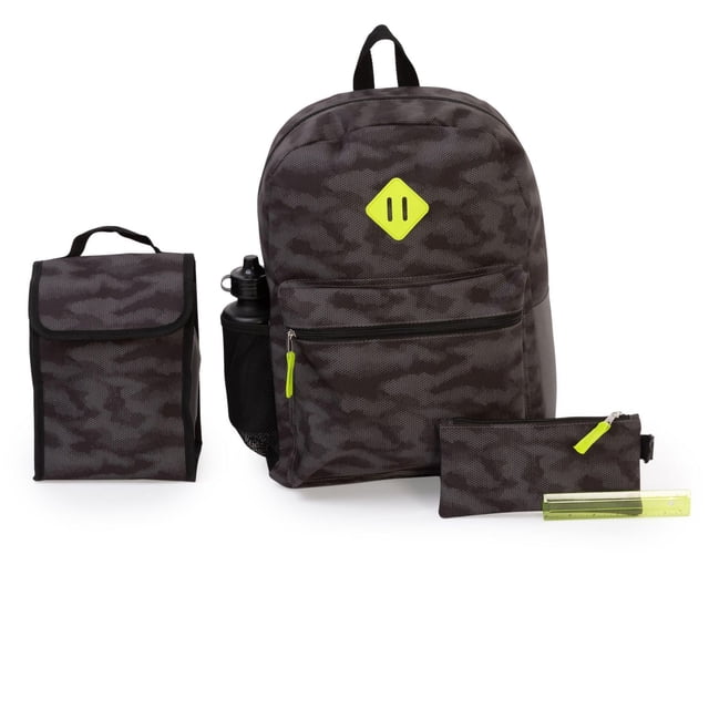 Jetstream 5-Piece Backpack Set: Kids Backpack & Lunch Bag, Pencil Case, Ruler & Water Bottle