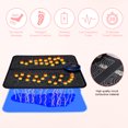 thumbnail image 3 of Portable Foldable EMS Foot & Leg Circulation Massager Mat - 19 Intensity Levels, 8 Vibration Modes with Remote Control, USB Rechargeable, Soft Yoga Mat Leather Surface, Lightweight 64g, Black,, 3 of 6