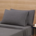 thumbnail image 3 of Mainstays Cotton Rich Extra Soft Jersey Bed Sheet Set, Double, Charcoal, 4 Pieces, 3 of 7