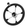 thumbnail image 1 of Boat Steering Wheel, 13.5in Durable 5-Spoke Steering Wheel Easy Installation  For Marine For Yacht, 1 of 8