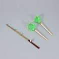 thumbnail image 4 of Milaget Dollhouse Miniature Fish Rod Fishing Net Set Mini for Doll House Garden Pond Green Net, 4 of 9