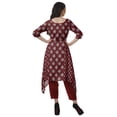 thumbnail image 4 of Moomaya Printed Traditional Clothing Womens Asymmetric Kurti Kurta With Pant Set, 4 of 6