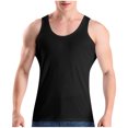 thumbnail image 2 of LOVZFMLL Tank Tops for Men's Summer Solid Color Sleeveless Base Sports And Fitness Round-Neck Tank Top, 2 of 6